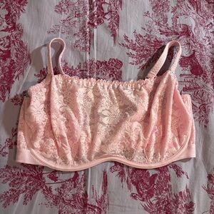 Light pink lace bra